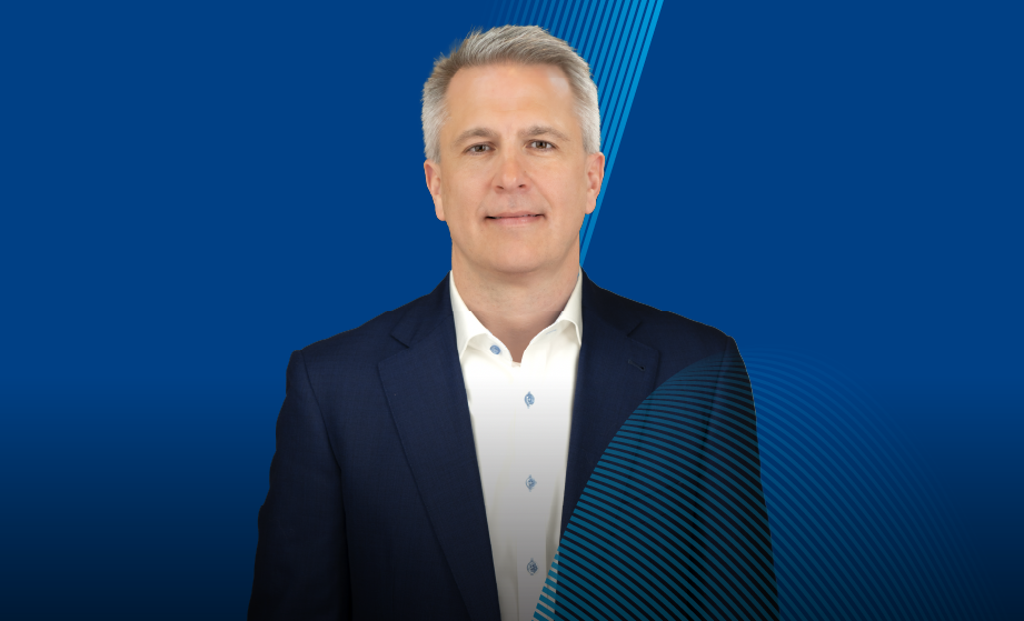 Image of a MSI's CFO Jason Winkler with a blue background