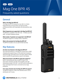 Mag One BPR 45 FAQs thumbnail image