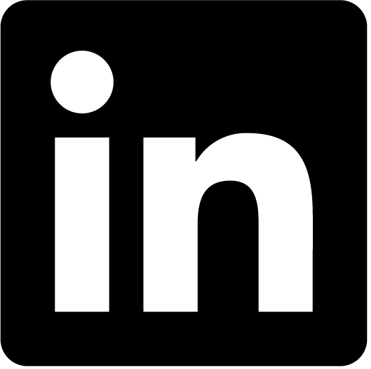 black linkedin logo